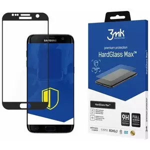 TEMPERED KIJELZŐVÉDŐ FÓLIA 3MK Samsung Galaxy S7 Edge black - 3mk HardGlass Max kép