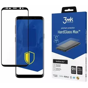 TEMPERED KIJELZŐVÉDŐ FÓLIA 3MK Samsung Galaxy S9 Plus Black - 3mk HardGlass Max kép