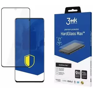 TEMPERED KIJELZŐVÉDŐ FÓLIA 3MK HardGlass Max Samsung G985 S20 Plus black, FullScreen Glass (5903108226776) kép