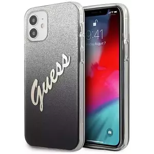 Tok Guess iPhone 12 mini 5, 4" black hardcase Glitter Gradient Script (GUHCP12SPCUGLSBK) kép