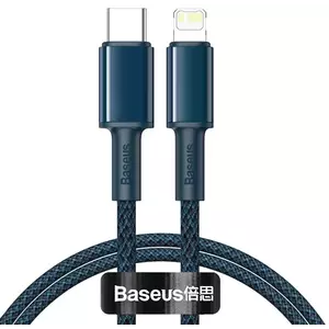 Kábel Baseus High Density Braided Cable Type-C to Lightning, PD, 20W, 1m (blue) (6953156231931) kép