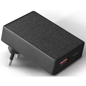 Töltő UNIQ Charger Votre Slim Duo 20W USB-C + USB-A charcoal black (UNIQ-VOTRESLDUO(EU)-BLK) kép