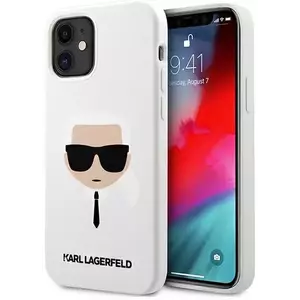 Tok Karl Lagerfeld KLHCP12SSLKHWH iPhone 12 mini 5, 4" white hardcase Silicone Karl`s Head (KLHCP12SSLKHWH) kép