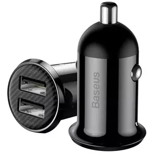 Autó töltő Baseus Grain Pro Car Charger 2x USB 4.8A (black) (6953156202009) kép