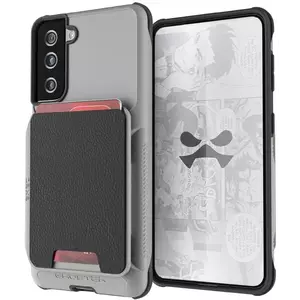 Tok Ghostek Exec4 Gray Leather Flip Wallet Case for Samsung Galaxy S21 kép