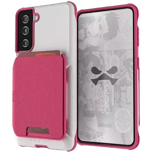 Tok Ghostek Exec4 Pink Leather Flip Wallet Case for Samsung Galaxy S21 kép