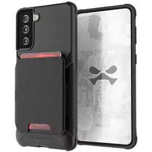 Tok Ghostek Exec4 Black Leather Flip Wallet Case for Samsung Galaxy S21 Plus kép