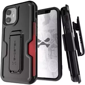 Tok Ghostek Iron Armor3 Black Rugged Case + Holster for Apple iPhone 12 Mini kép