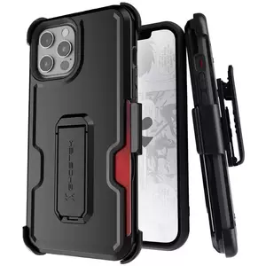 Tok Ghostek Iron Armor3 Black Rugged Case + Holster for Apple iPhone 12 Pro Max kép