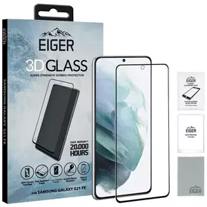 TEMPERED KIJELZŐVÉDŐ FÓLIA Eiger GLASS 3D Screen Protector for Samsung Galaxy S21 FE (EGSP00764) kép