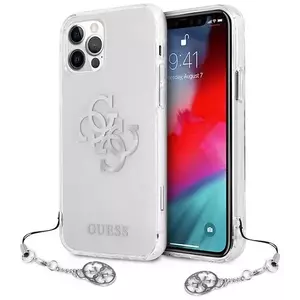 Tok Guess GUHCP12LKS4GSI iPhone 12 Pro Max 6, 7" Transparent hardcase 4G Silver Charms Collection (GUHCP12LKS4GSI) kép