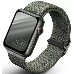 Óraszíj UNIQ Aspen Apple Watch 44/42mm Braided cypress green (8886463676400) kép