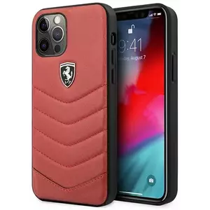 Tok Ferrari FEHQUHCP12MRE iPhone 12/12 Pro red hardcase Off Track Quilted (FEHQUHCP12MRE) kép