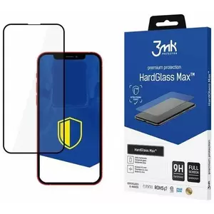 TEMPERED KIJELZŐVÉDŐ FÓLIA 3MK HardGlass Max iPhone 13/13 Pro black, FullScreen Glass (5903108435284) kép