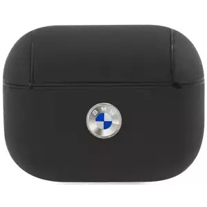 Tok BMW BMAPSSLBK AirPods Pro cover black Geniune Leather Silver Logo (BMAPSSLBK) kép