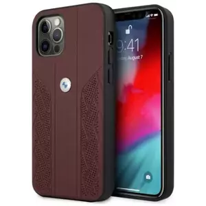 Tok Case BMW BMHCP12LRSPPR iPhone 12 Pro Max 6, 7" red hardcase Leather Curve Perforate (BMHCP12LRSPPR) kép