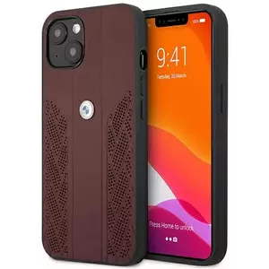 Tok Case BMW BMHCP13MRSPPR iPhone 13 6, 1" red hardcase Leather Curve Perforate (BMHCP13MRSPPR) kép