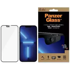 TEMPERED KIJELZŐVÉDŐ FÓLIA PanzerGlass E2E Microfracture iPhone 13 Pro Max 6, 7" CamSlider Case Friendly AntiBacterial black 2749 (2749) kép