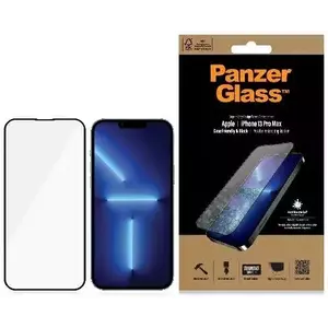 TEMPERED KIJELZŐVÉDŐ FÓLIA PanzerGlass E2E Microfracture iPhone 13 Pro Max 6, 7" Case Friendly AntiBacterial black Pro2746 (Pro2746) kép
