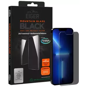TEMPERED KIJELZŐVÉDŐ FÓLIA Eiger GLASS Mountain BLACK Privacy Screen Protector for Apple iPhone 13 Pro Max (EGMSP00199) kép