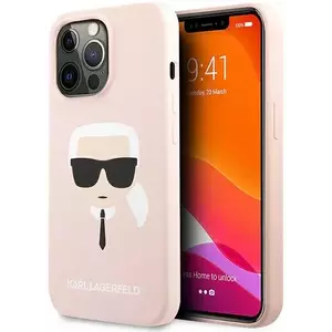 Tok Karl Lagerfeld KLHCP13XSLKHLP iPhone 13 Pro Max 6, 7" light pink hardcase Silicone Karl`s Head (KLHCP13XSLKHLP) kép