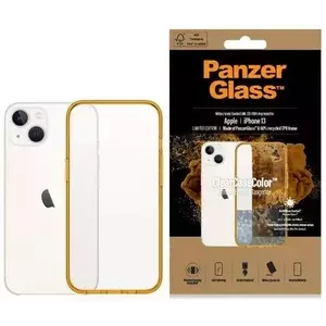 TEMPERED KIJELZŐVÉDŐ FÓLIA PanzerGlass ClearCase iPhone 13 6.1" Antibacterial Military grade Tangerine 0333 (0333) kép