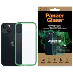 TEMPERED KIJELZŐVÉDŐ FÓLIA PanzerGlass ClearCase iPhone 13 Mini 5.4" Antibacterial Military grade Lime 0329 (0329) kép