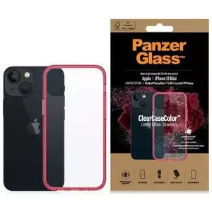 TEMPERED KIJELZŐVÉDŐ FÓLIA PanzerGlass ClearCase iPhone 13 Mini 5.4" Antibacterial Military grade Strawberry 0330 (0330) kép