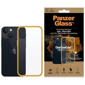 TEMPERED KIJELZŐVÉDŐ FÓLIA PanzerGlass ClearCase iPhone 13 Mini 5.4" Antibacterial Military grade Tangerine 0328 (0328) kép