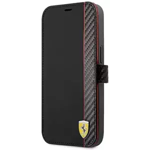 Tok Ferrari FESAXFLBKP13SBK iPhone 13 mini 5, 4" black book On Track Carbon Stripe (FESAXFLBKP13SBK) kép
