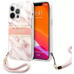 Tok Guess GUHCP13XKMABPI iPhone 13 Pro Max 6, 7" pink hardcase Marble Strap Collection (GUHCP13XKMABPI) kép