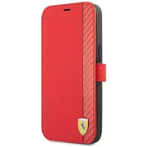 Tok Ferrari FESAXFLBKP13SRE iPhone 13 mini 5, 4" red book On Track Carbon Stripe (FESAXFLBKP13SRE) kép