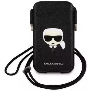 Karl Lagerfeld Handbag KLHCP12MOPHKHK 6, 1" black hardcase Saffiano Ikonik Karl`s Head (KLHCP12MOPHKHK) kép