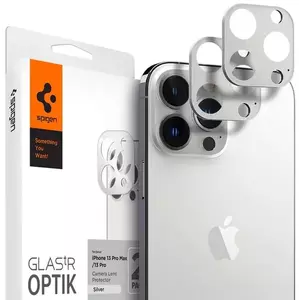 TEMPERED KIJELZŐVÉDŐ FÓLIA Spigen tR Optik 2 Pack, silver - iPhone 13 Pro/Max (AGL04033) kép