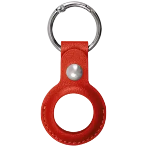 Tok XQISIT Faux Leather Keyring for AirTag red (46345) kép