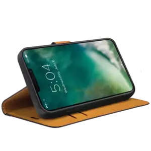Tok XQISIT Slim Wallet Selection Anti Bac for iPhone 13 Pro Max Black (47330) kép
