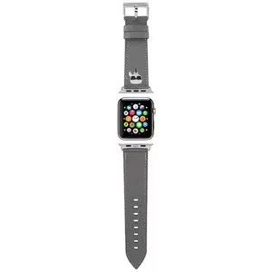 Óraszíj Karl Lagerfeld strap for Apple Watch 42/44/45mm silver Saffiano Karl Heads (KLAWLOKHG) kép