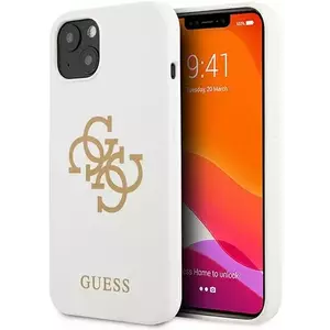 Tok Guess GUHCP13SLS4GGWH iPhone 13 mini 5, 4" white hard case Silicone 4G Logo (GUHCP13SLS4GGWH) kép