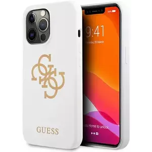 Tok Guess GUHCP13XLS4GGWH iPhone 13 Pro Max 6, 7" white hard case Silicone 4G Logo (GUHCP13XLS4GGWH) kép