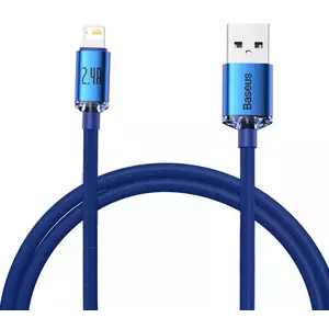 Kábel Baseus Crystal cable USB to Lightning, 2.4A, 1.2m (blue) kép