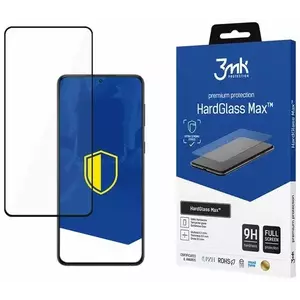 TEMPERED KIJELZŐVÉDŐ FÓLIA 3MK HardGlass Max Samsung S906 S22+ black FullScreen Glass kép