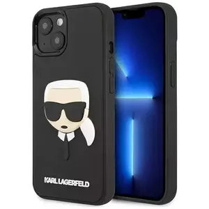 Tok Karl Lagerfeld KLHCP13SKH3DBK iPhone 13 mini 5, 4" black hardcase 3D Rubber Karl`s Head (KLHCP13SKH3DBK) kép