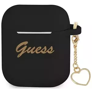 Guess GUA2LSCHSK AirPods cover black Silicone Charm Collection (GUA2LSCHSK) kép