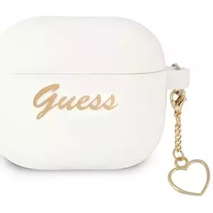 Guess GUA3LSCHSH AirPods 3 cover white Silicone Charm Collection (GUA3LSCHSH) kép