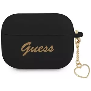 Guess GUAPLSCHSK AirPods Pro cover black Silicone Charm Collection (GUAPLSCHSK) kép