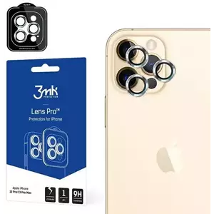 TEMPERED KIJELZŐVÉDŐ FÓLIA 3MK Lens Protection Pro iPhone 12 Pro Max Camera lens protection with mounting frame 1 pc. kép