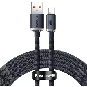 Kábel Baseus Crystal Shine cable USB to USB-C, 100W, 1.2m (black) kép