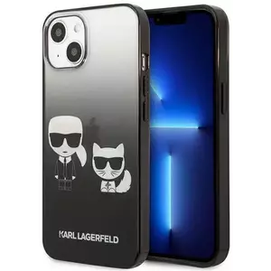 Tok Karl Lagerfeld KLHCP13STGKCK iPhone 13 mini 5, 4" hardcase black Gradient Ikonik Karl & Choupette (KLHCP13STGKCK) kép