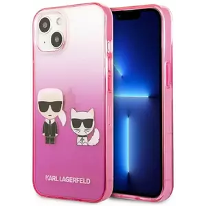 Tok Karl Lagerfeld KLHCP13STGKCP iPhone 13 mini 5, 4" hardcase pink Gradient Ikonik Karl & Choupette (KLHCP13STGKCP) kép