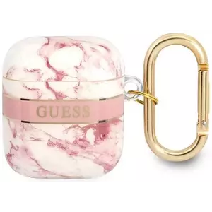 Guess GUA2HCHMAP AirPods cover pink marble Strap Collection (GUA2HCHMAP) kép